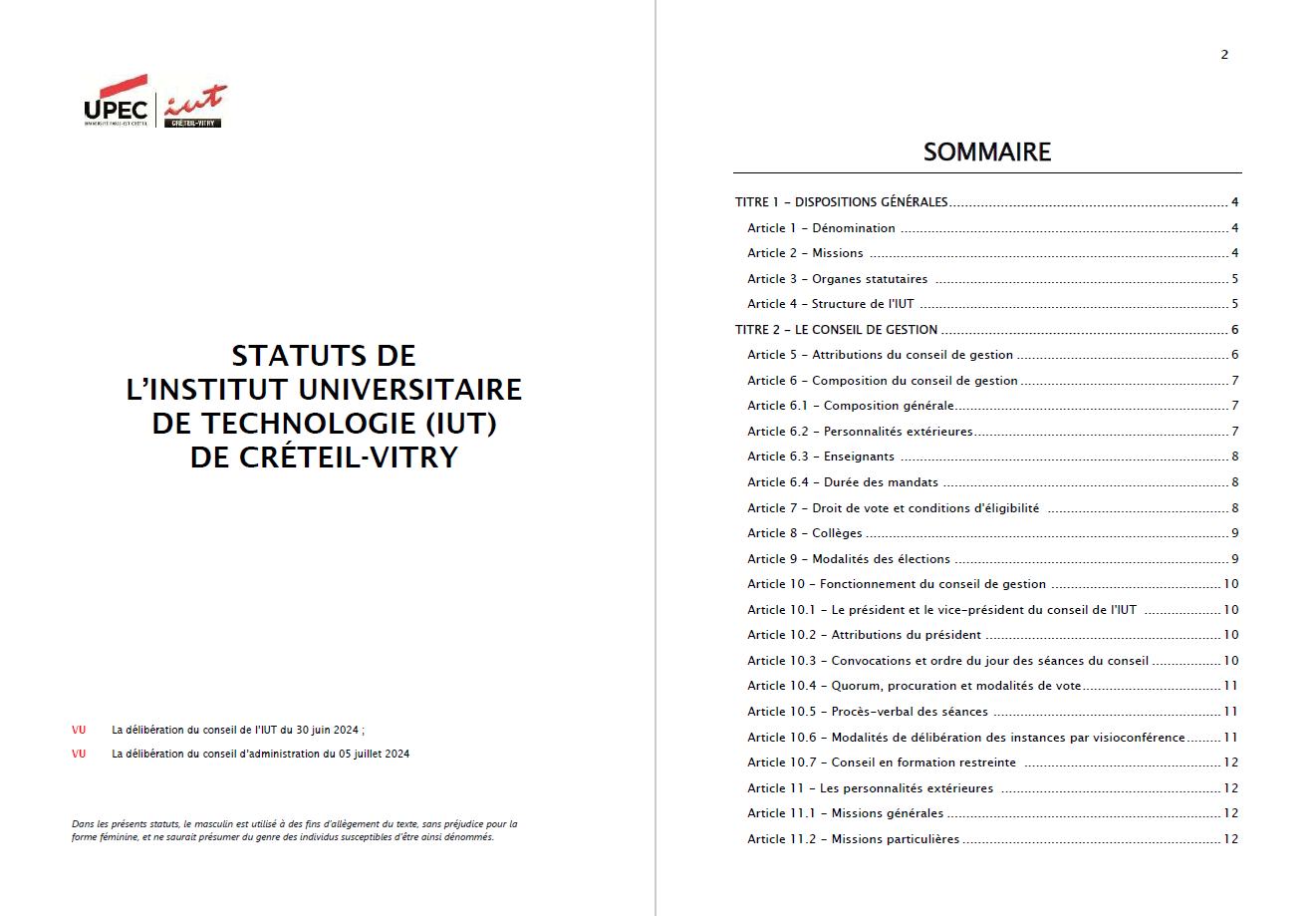 Statuts _ IUTCV